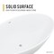 Anzzi Cestino 5.5 ft. Solid Surface Freestanding Bathtub in Matte White FT-AZ510 - alternate 3